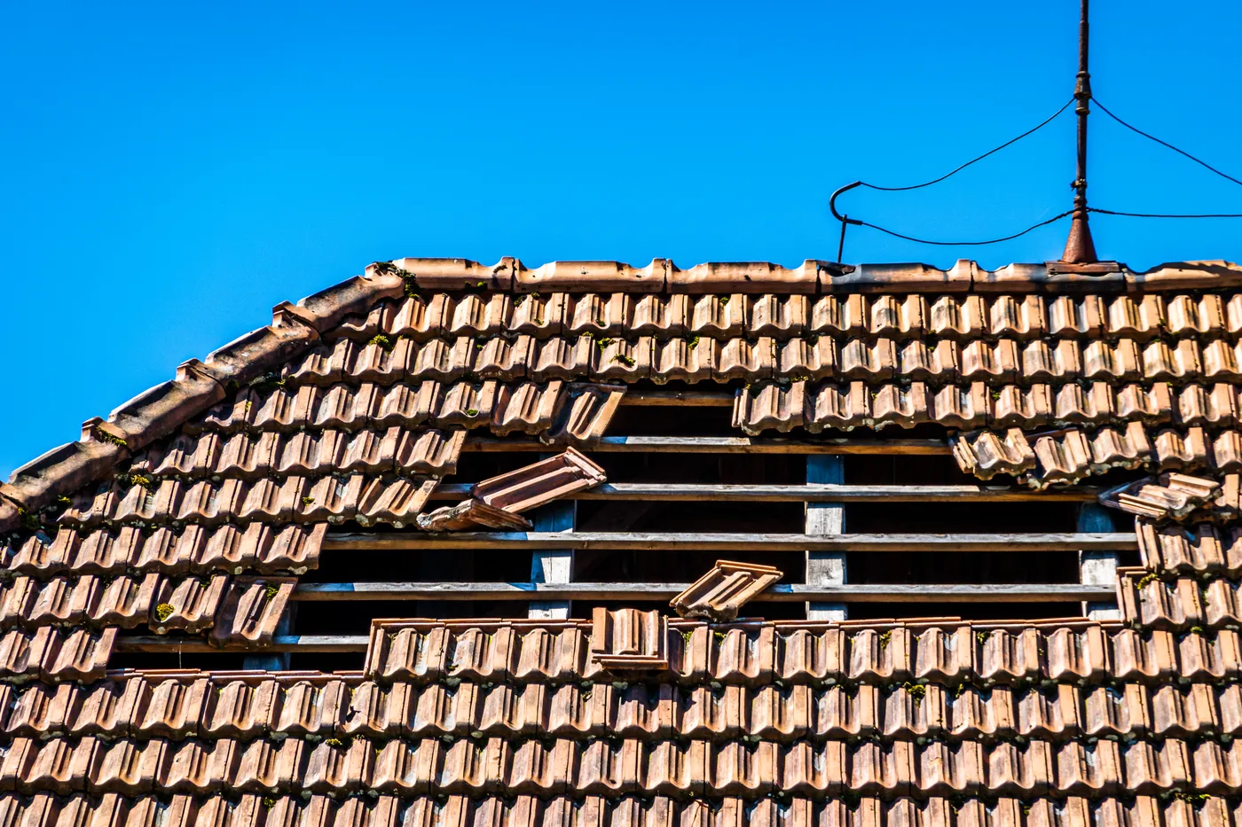 Emergency Roofing work in progress