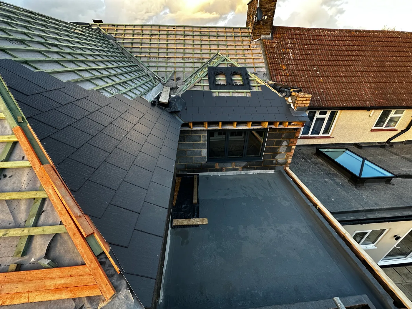 Flat Roofs work on a roof